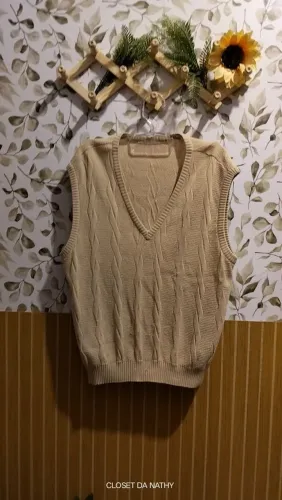 Colete tricô Plus Size