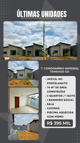 CASAS CONDOMINIO FECHADO: RESIDENCIAL IMPERIAL, TRINDADE-GOIÁS