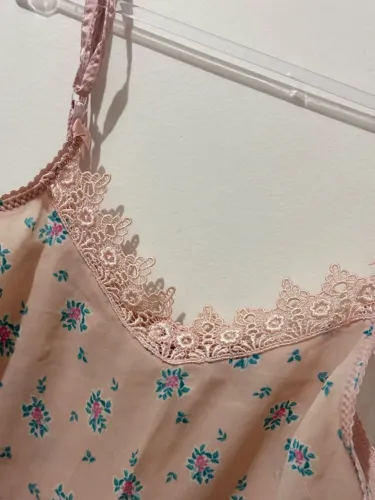 pijama short doll cia noturna floral cetim Tam M