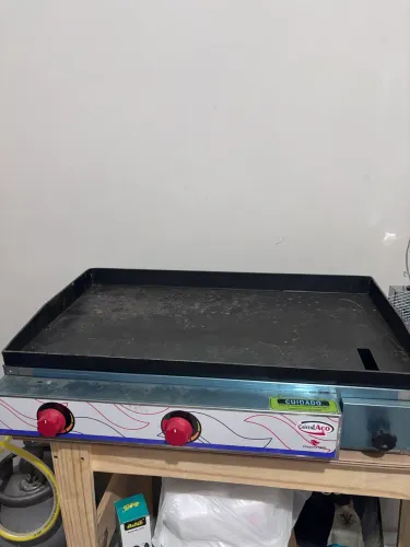 Chapa De Lanche Profissional A Gás 80x45 Pro Cristal Aço *