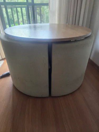 Mesa redonda 110cm de diâmetro danificada