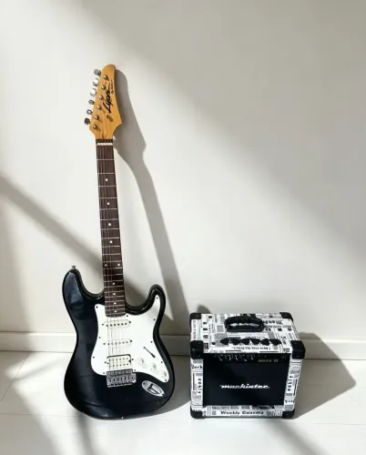 Kit guitarra e amplificador e cabo p10