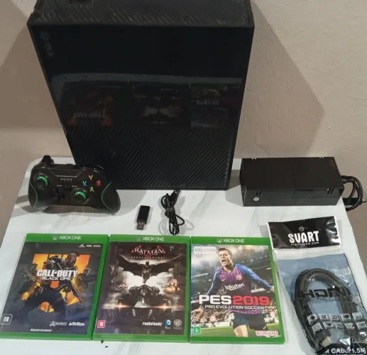 Xbox one completo com jogos originais em disco