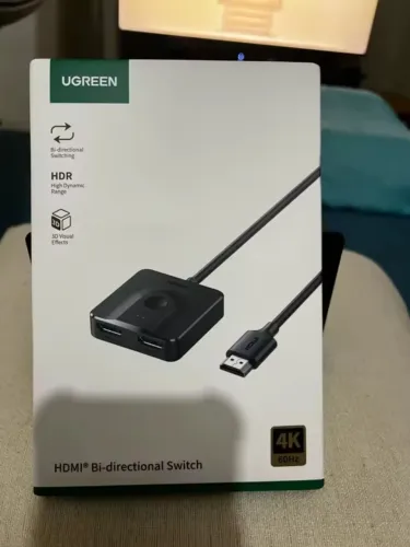 Switch HDMI UGREEN 4K 60Hz | 2 em 1 com Botão Seletor