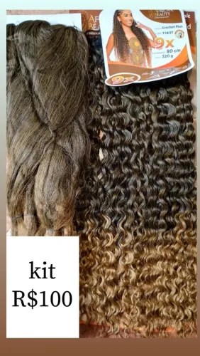 Kit African Beauty trança com cachos
