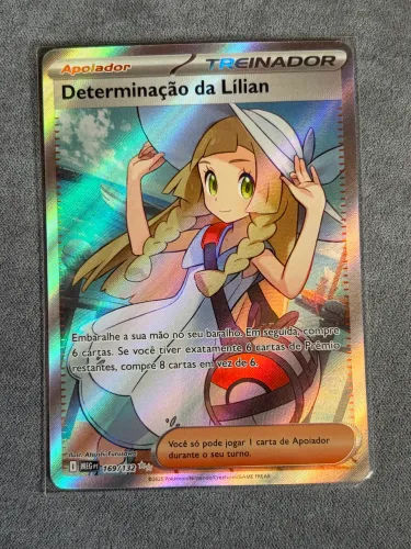 Carta Pokémon - Determinação da Lílian 169/132 NM