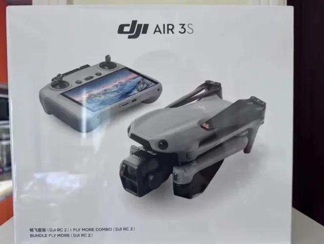 Drone DJI AIR 3 S combo fly more RC tela sensor LIDAR NOVO e LACRADO 