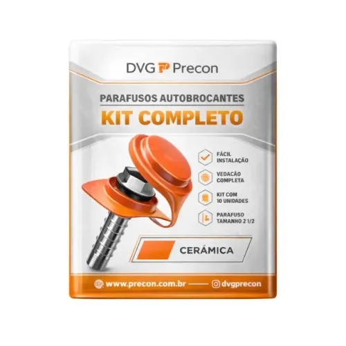 Kit Fixação Telha Pvc Plan Cerâmica 10PC