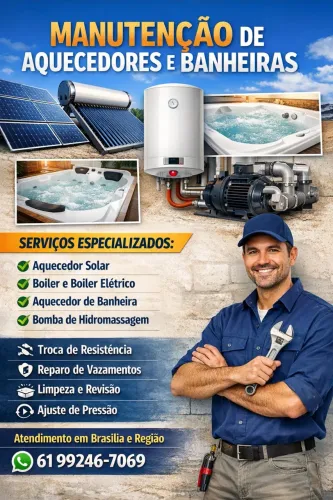 Manutenção banheiras/aquecedores/boiler/resistência Boiler