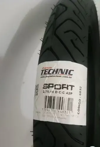 Pneu Fan/ Titan Technic (Sport), 2.75-18 dianteiro uso com câmara.(Pix, dinheiro e cartão)