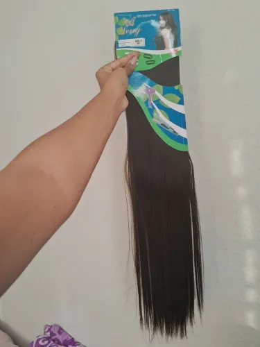 Aplique de cabelo com tic tac 100% fibra orgânica