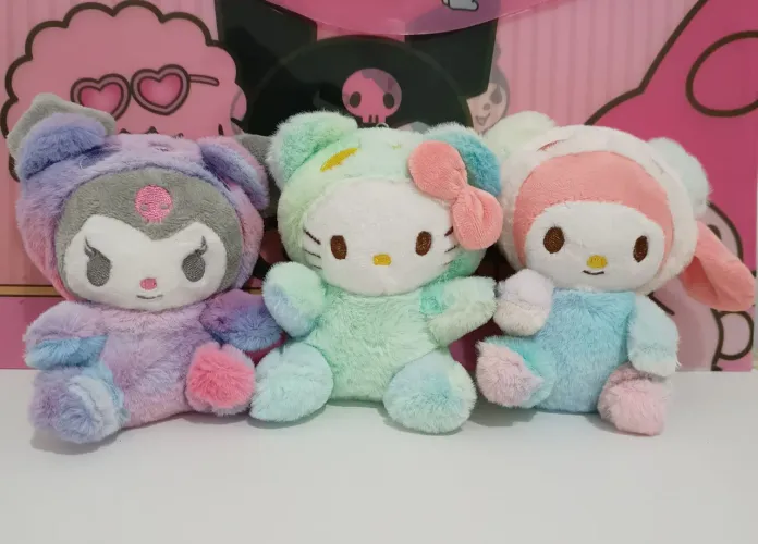 Trio de Chaveiros Hello Kitty Kuromi My Melody