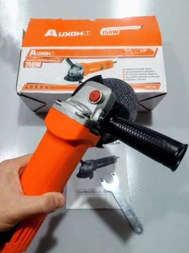 Kit Esmerilhadeira Lixadeira Angular  750W AUXOM 110V Profissional