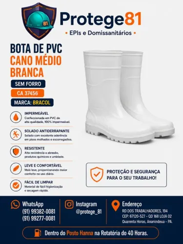 Bota PVC Cano Médio