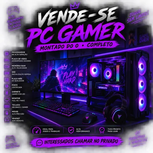 PC GAMER MONTADO DO 0, A VENDA, MAIS INFORMAÇÕES CHAMA NA DM