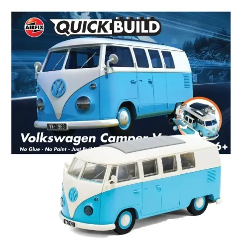 Vw Kombi Quick Build Azul Airfix para montarJ6024 Camper Van