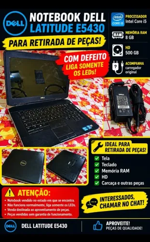 Vendo notebook no estado não liga remover peças ou arrumar
