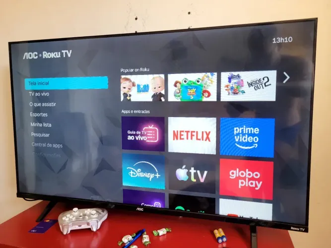 TV AOC Roku Smart TV 43 polegadas + controle