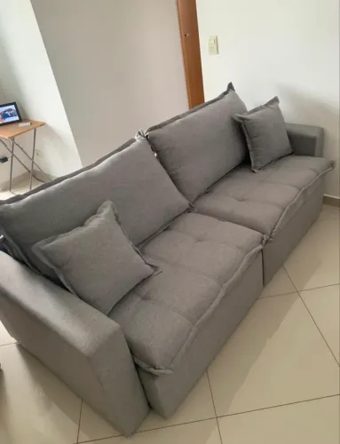 Sofá de Linho Caixa Zero NOVO PRONTA ENTREGA