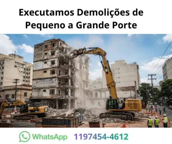 Executamos Demolições de Pequeno a Grande Porte