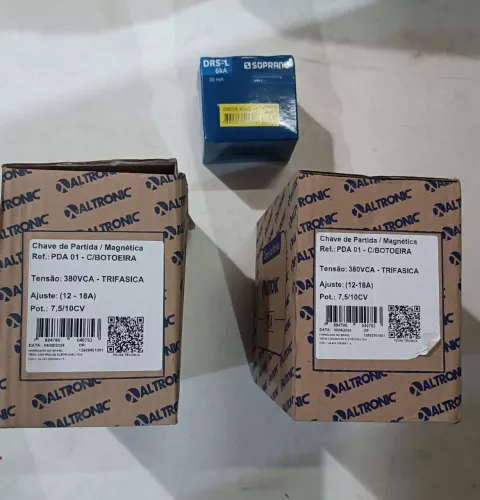 02 Chaves partida direta Trifásicas 10CV e 01 DR 63a em promoção!