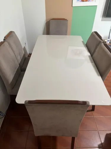 MESA DE SALA C/ 6 CADEIRAS - 180cmx90cm