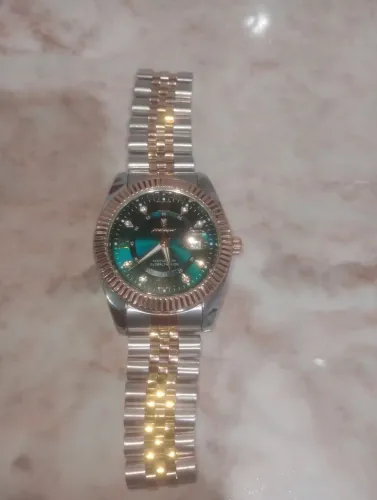 Relógio Masculino POEFAGAR original elegante versátil cor/ ouro azul