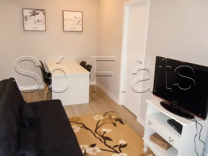 Apartamento mobiliado à venda na Barra Funda 45m² 1 dormitório com vaga perto do metrô