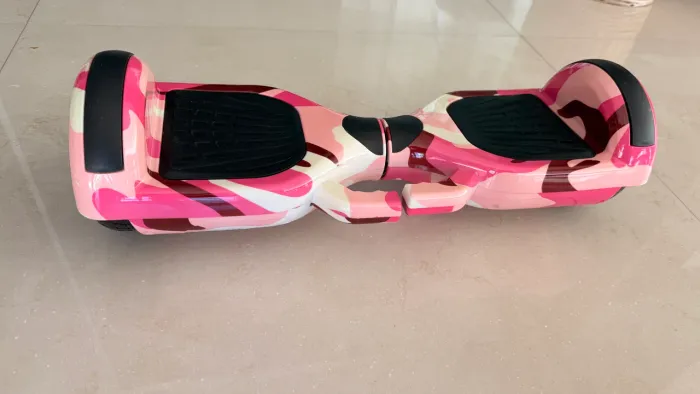 Hoverboard Elétrico Rosa Camuflado - Funcionando