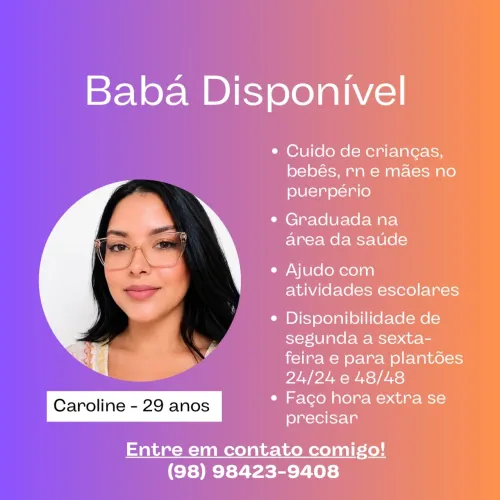 Babá fixo disponível