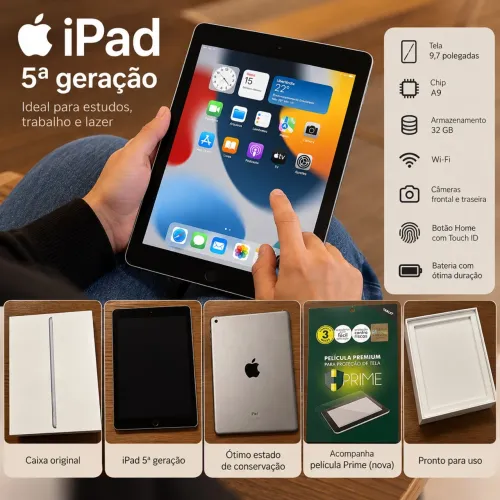 iPad 5ª geração + película Prime