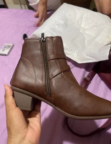 Bota de couro Ortopédica