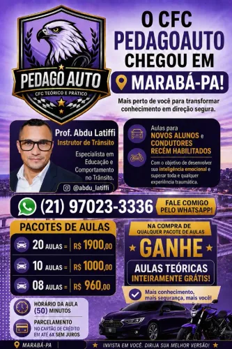 Aulas de direção veicular.
