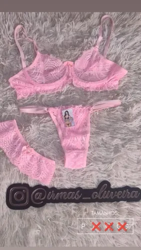 Conjunto lingerie renda com persex