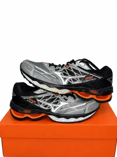 Tenis Masculino Esportivo Wave Cration 20 Academia Caminhada Grafite/laranja . Tamanho 43