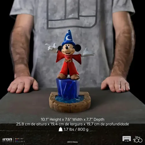 Iron Studios Disney Mickey Fantasia versão Regular - 1/10 