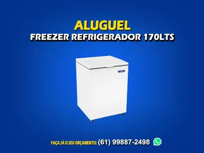Locação de freezer refrigerador 170lts diária