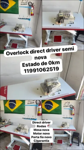 Máquina de costura direct driver seminova estado de 0km 