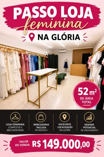 PASSO LOJA DE ROUPAS FEMININAS COM MERCADORIA