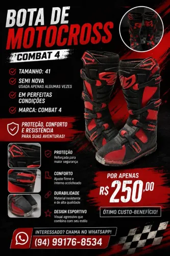 Bota de motocross 