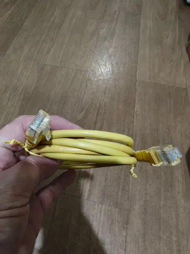 Cabo de Rede UTP (Patch Cord) RJ45 Cat 5e - 1,5 metros - Certificação Anatel - Amarelo