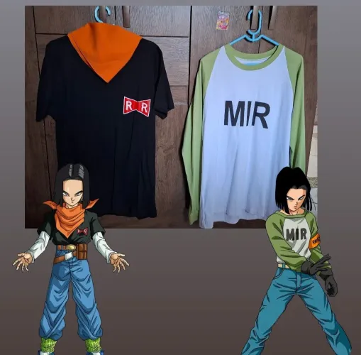 Camisetas Cosplay Android 17 Dragon Ball Z/Dragon Ball Super + Bandana