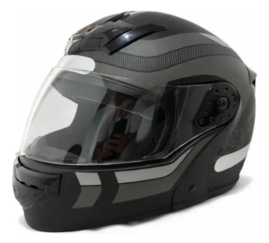 Capacete Escamoteável Mixs Gladiator Articulado+ Bolsa Porta