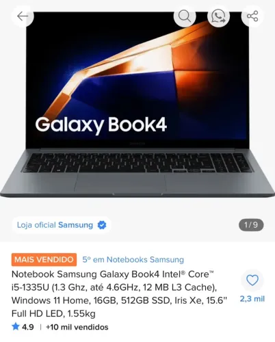 Vendo Notebook 