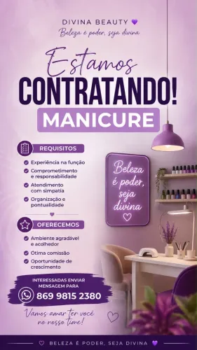 Contrata-se : manicure