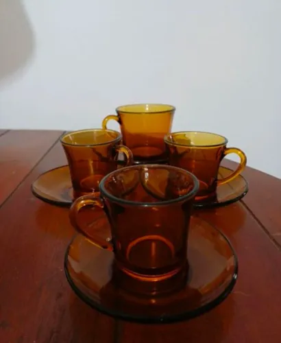 3 xícaras de café 1 de chá Duralex