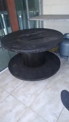 Mesa carretel madeira
