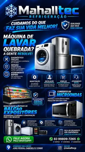 Conserto de máquina de lavar, lava & seca e microondas
