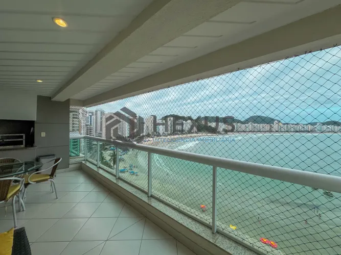 Apartamento frente mar com varanda gourmet e lazer na Praia das Asturias, Guaruja
