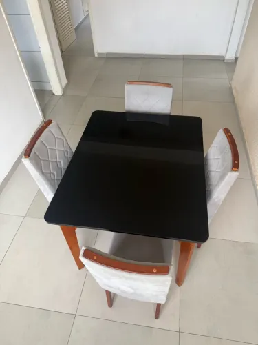 Mesa São Carlos Abeille Ret 4 Cad Mel/Preto